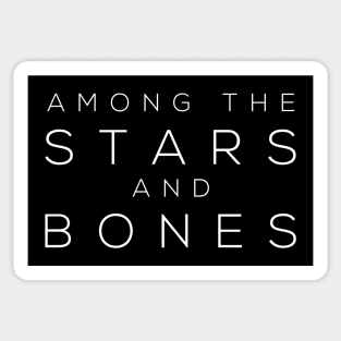 Among the Stars and Bones Title - White Sticker